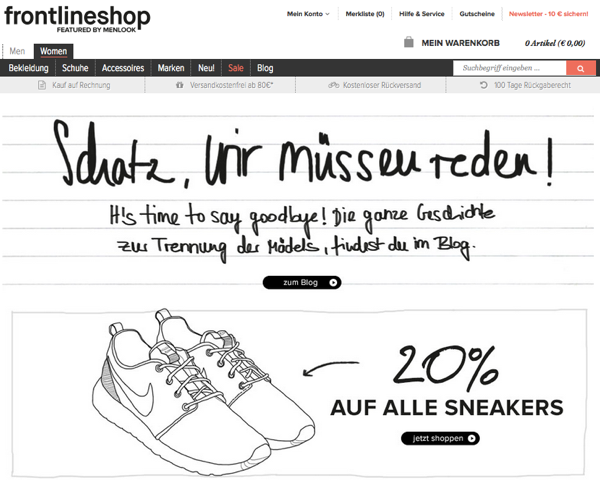 Frauenlos: Frontlineshop geht weiter Richtung Menlook – Exciting Commerce