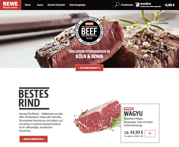 Rewe testet „Beef by Rewe“ in Köln und Bonn – Exciting Commerce